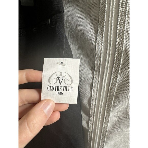 NWT Center Ville Paris Black Pencil Skirt - Size 12 Pockets Button Formal Work - Picture 5 of 8